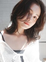 レジュアル(RESSUAL) デザインカラーレイヤーカットウェットヘア夏オリーブベージュ