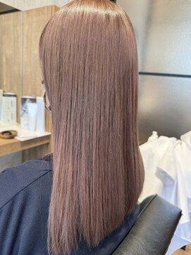 マナヘアー 倉敷(Mana Hair) ピンクベージュ　髪質改善カラー