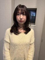 オリーブブラウン／レイヤーカット
