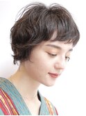 丸みショート・ボブ/丸顔/前髪なし/絶壁解消/20代/30代/長め