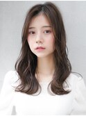 サイドバングアプリコットオレンジ美髪斜めバングイメチェン