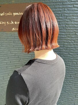 ヘアアンドビューティー クローバー(Hair&Beauty Clover) ブリーチなしでも作れるオレンジカラー