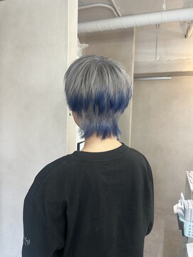 アジールヘア 東上野店(agir hair) シルバーブルーエンドカラー【上野】