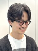 マッシュセンターパートスパイキーショートメンズカットmen's