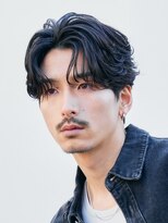 フィフス 渋谷(fifth)&nbsp;渋谷大人フェザーパーマメンズカットセンターパート毛流れ爽やか