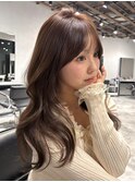 シースルーレイヤー×チョコレートベージュ