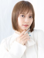 ドクターズ サロン ラブ(Dr's Salon LAB)&nbsp;シースルーバング髪質改善ハイトーンカラーボブn古河20代30代