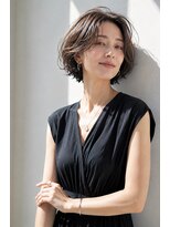 アッシュ 学芸大学店(Ash) ショートボブ/大人女性/チョコブラウン/白髪ぼかし/脱白髪染め