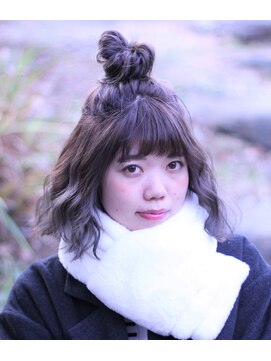 ループフォーヘアー(Loop for hair) ラベンダーグレージュ×ボブ