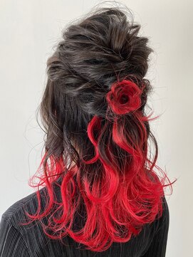 エガク(egaku) ハーフアップアレンジ