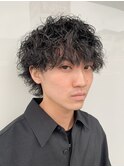 波巻きパーマ　
