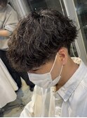 波巻きスパイラルパーマメンズマッシュツイストスパイラルパーマ