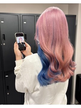 ベレーザ 渋谷(BELEZA) 5544艶髪ホワイトピンクインナーカラーニュアンスカラー韓国ヘア