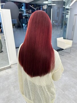 ベレーザ 渋谷(BELEZA) 6484髪質改善アッシュブラックカシスレッド艶髪レイヤーロング