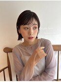 切りっぱなしボブ/ワイドバング/前髪/原宿神宮前