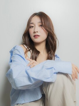 ヒョンミョン ライズバイレボ 取手店(hyon myon/RISE by REVO) レイヤーカット/デザインカラー/オリーブベージュ[取手/取手駅]