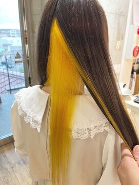 ミラシィ 稲毛(Mirashy) インナーカラー×イエローカラー