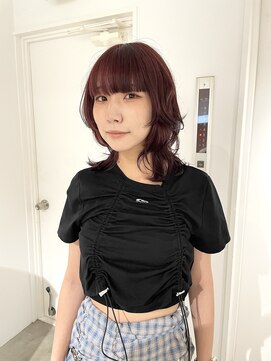 エンドリンク(endlink) ブリーチなしボルドーカラー×ミディアムレイヤー