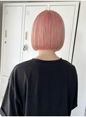 ピンク×ボブ