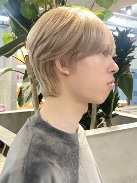 サンクマーケット 渋谷(cinq MARKET) オリーブベージュメンズミルクティーベージュシースルーマッシュ