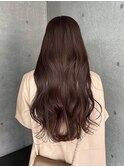 ロングレイヤーミルクティーブラウン艶髪ダブルカラー