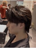 ニュアンスパーマダウンパーマ黒髪韓国マッシュフェザーパーマ