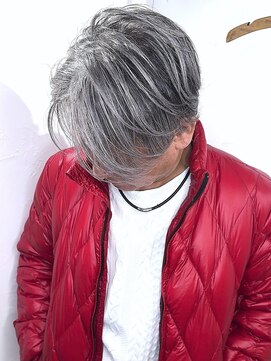 ブレイズヘアー(BLAZEhair) 【メンズにオススメ】脱白髪染めホワイトシルバーバレイヤージュ