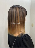 20代30代40代◎ベージュブラックのデザインカラ