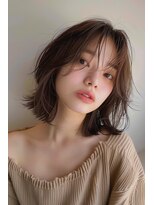 ルアナ(Luana)&nbsp;透明感ブラウン大人ボブスタイル