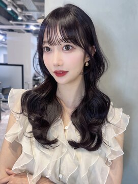 アイティーバイアルバム 北千住店(IT by ALBUM) 韓国ヘアロング顔周りレイヤー黒髪_F40918