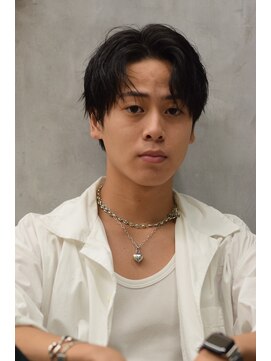 にもう 無造作センターパート/刈り上げないセンターパート