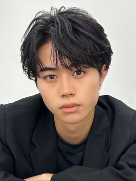 ロンドワン 三宮元町(Lond one) コンマバング/緩めフェザーパーマ/