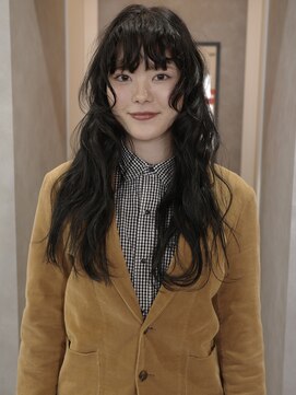 黒髪/ウェーブヘア