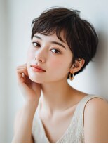 ロッソ ヘアアンドスパ 谷塚店(Rosso Hair&SPA)&nbsp;前髪顔まわりカット/外ハネボブ/丸みボブ/ショートボブ