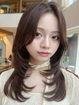 バイオレット 表参道店(Violet) ハッシュカットミディアムレイヤーウルフ顔まわりレイヤー