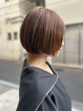 サロン ハナノ(Salon Hanano) ショートボブレイヤーカットミルクティグレージュ