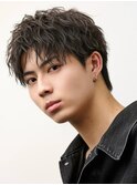メンズ波巻きツイスパニュアンススパイラルスパイキーショート