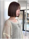 オリーブベージュボブ