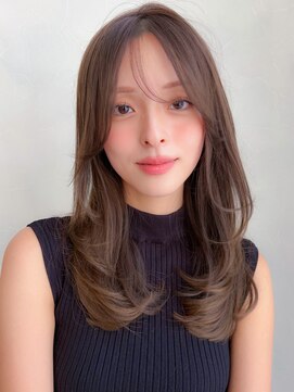 アグノス 青山(Agnos) ワンホンレイヤーカットデジタルパーマミルクティーブロンド