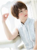 mod's姪浜オリーブベージュブリーチなしひし形ショートマッシュj