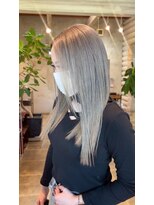 クレエ ヘアー デザイン(creer hair design)&nbsp;大人可愛い透明感立体感ハイトーングレージュ×エアストレート