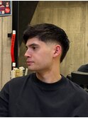 2412_黒髪アッシュテーパーフェードウォーリアカットバーバー