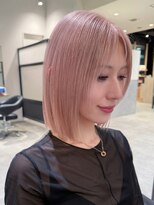 カイノ 南青山店(KAINO)&nbsp;★切りっぱなしボブ／ピンクベージュ／艶髪/髪質改善/外苑前