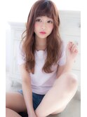 アンジュヘアー　ベビーバングの　無造作アンニュイカール