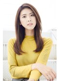 ラフな抜け感エアリーストレート