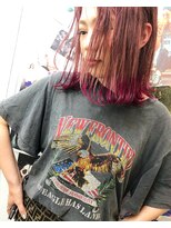 トロニー(TLONY) tlony 渋谷 hori 裾カラー ピンクヘアー