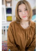 センターパートの大人カジュアルミディ