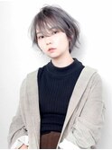 【ボブ＋ハイトーングレージュ】