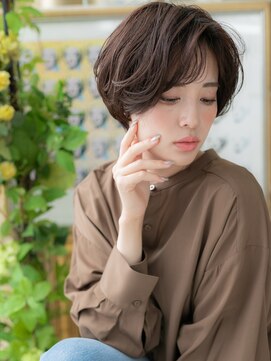 カバーヘア イヴ 戸頭店(COVER HAIR EVE) バレイヤージュで大人かわいいマッシュボブb戸頭20代30代40代