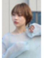 クシュ 所沢東口店(kusyu...)&nbsp;デジタルパーマミニウルフくすみブルーテラコッタ